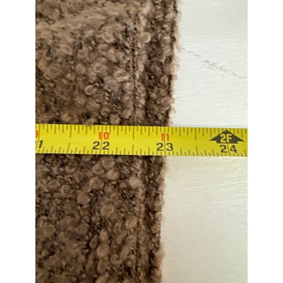 Dear John Anthropologie Womens Sweater Sz S Brown Boucle Textured Nubby Puff Slv - Picture 7 of 9